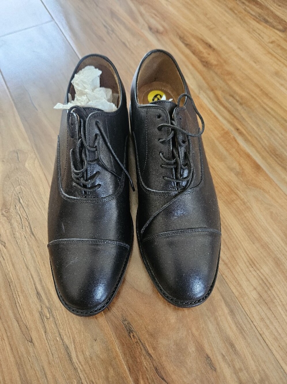 Men's Florsheim Black Cap-Toe Oxford Dress Shoes Size 9